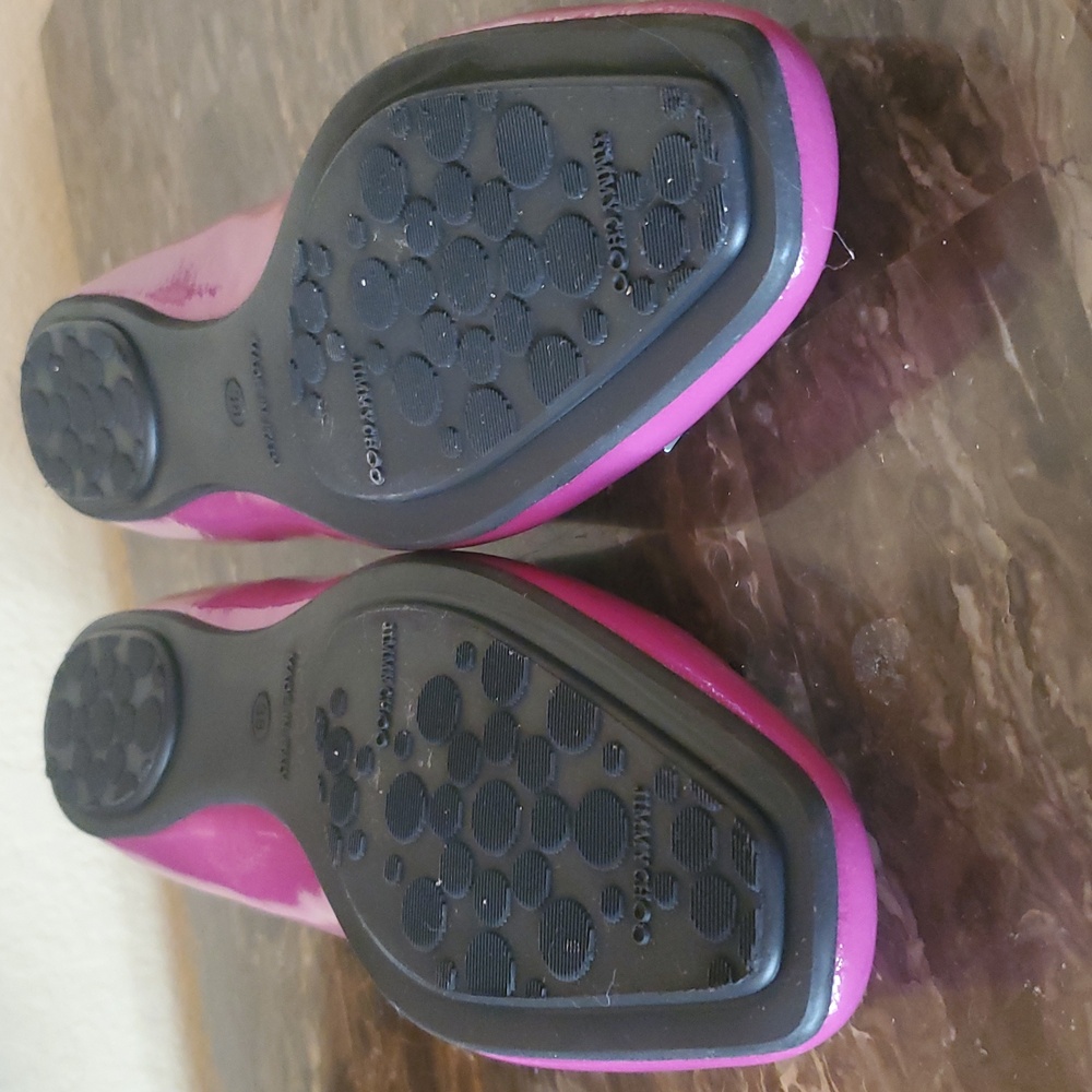 Like NEW Jimmy Choo Fuschia Ballet Flats - Picture 10 of 13